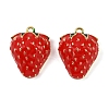 Brass Enamel Pendants KK-R224-14E-G-1