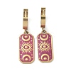 304 Stainless Steel Enamel Hoop Earrings for Women STAS-Z105-01G-05-4