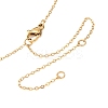 Ion Plating(IP) 304 Stainless Steel Cable Chain Necklaces PH-NJEW-E122-11G-2