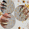 4Pcs 4 Styles Branch Self Adhesive PET Nail Art Stickers Decals MRMJ-SP0001-18-5