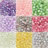 100Pcs Transparent Spray Painted Crackle Glass Beads GLAA-YW0005-15A-2