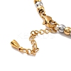 PVD Vacuum Plating 201 Stainless Steel Round Beaded Bracelet for Women STAS-D179-03GP-02-3