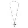 Zinc Alloy Cross Pendant Necklaces NJEW-M211-06D-ASP-5