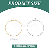 60Pcs 2 Colors Long-Lasting Plated Brass Hoop Earrings Findings KK-AN0001-01-2