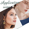 4Pairs Brass Micro Pave Clear Cubic Zirconia Leverback Earring Findings KK-BBC0021-97G-5