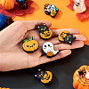 6Pcs 6 Styles Halloween Theme Silicone Focal Beads SIL-TA0002-44-6