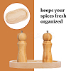 1Pc 2 Slots Wooden Salt and Pepper Mill Holder WOOD-HY0001-27B-4