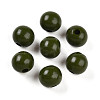 Painted Natural Wood Beads WOOD-A018-16mm-06-1