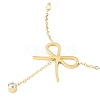 Ion Plating(IP) 304 Stainless Steel Bowkont Charm Bracelets for Women BJEW-K254-15G-2