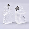 Carved Natural Quartz Crystal Pendants X-G-N0327-002M-3