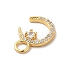 Rack Plating Brass Micro Pave Cubic Zirconia Charms KK-P230-21G-A-3