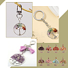 32Pcs 8 Styles Natural & Synthetic Mixed Gemstone Chip Pendants PALLOY-AB00253-7