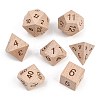 Natural Wood Polyhedral Dice Set WOOD-A027-01A-1