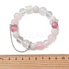 Natural Mixed Gemstone Beaded Stretch Bracelets for Women BJEW-TA00739-02-4