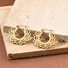 304 Stainless Steel Flower Stud Earrings for Women EJEW-Q009-03B-G-5