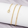 Brass Curb Chain Necklaces X-NJEW-K123-09G-3