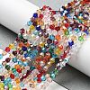 Transparent Electroplate Glass Beads Strands GLAA-F029-4mm-C29-4