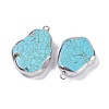 Synthetic Turquoise Pendants KK-F868-32P-01-2