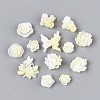 Luminous Flower Resin Cabochons CRES-T025-10E-1