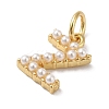 Rack Plating Brass with ABS Plastic Imitation Pearl Charms KK-B092-30Z-G-2