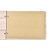 Wooden Wedding Guestbooks Notepad AJEW-M206-20-3