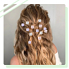 30Pcs 3 Colors Zinc Alloy Resin Hair Fastener OHAR-SC0001-16B-6