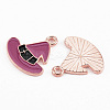 Light Gold Tone Alloy Enamel Pendants LS-ENAM-T018-19A-3
