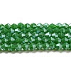 Opaque Solid Color Electroplate Glass Beads Strands GLAA-F029-P4mm-C08-1