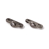 Rack Plating Brass Pave Clear Cubic Zirconia Connector Charms KK-G433-04B-2