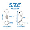 Anti-Tarnish 4Pcs 2 Style 925 Sterling Silver Spring Ring Clasps Sets STER-TA0001-05-3