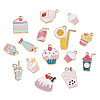 64Pcs 16 Style Light Gold Alloy Enamel Pendants ENAM-FW0001-06-2