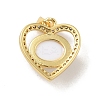Brass Micro Pave Cubic Zirconia Pendants KK-B059-43G-D-2