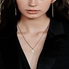 1Pc Gold Plated Tin Alloy Cable Chain Necklaces NJEW-LP0010-01-3