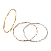 3Pcs 3 Colors 304 Stainless Steel Twisted Bangles Sets for Women BJEW-L610-27M-4