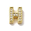 Brass Micro Pave Cubic Zirconia Beads KK-H487-25G-08-1