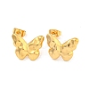 Butterfly 304 Stainless Steel Ear Studs EJEW-L290-031G-1
