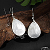 Teardrop Brass Natural Shell Teardrop Dangle Earrings FS-WG8278B-01-4