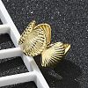 Brass Cuff Finger Rings for Women RJEW-U033-02G-3