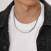 Stainless Steel Cuban Link Chains Necklaces PW-WGE1B56-01-4