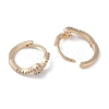 Clear Cubic Zirconia Hoop Earrings EJEW-L292-013G-2