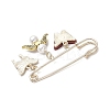 9Pcs Butterfly Alloy & Acrylic & Rhinestone Pendant Brooches JEWB-BR00185-5
