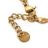 304 Stainless Steel Heart Link Chain Bracelets for Women BJEW-K237-07G-3