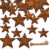 DIY Star Rust Iron & Jute Cord Pendant Decoration Making Kits DIY-YW0010-27-1