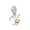 Brass European Dangle Charms LS-KK-Z097-01Y-GP-1