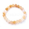 Natural Topaz Jade Beads Stretch Bracelets BJEW-F380-01-B07-6