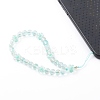 Frosted Round Spray Painted Glass Beaded Mobile Straps HJEW-JM00467-02-5