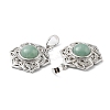 Natural Green Aventurine Pendants G-P498-02P-03-3