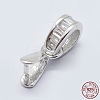 Anti-Tarnish Rhodium Plated 925 Sterling Silver Cubic Zirconia Pendant Bails STER-E054-08P-3