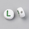 Opaque White Acrylic Beads SACR-T338-12-2