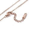 Ion Plating(IP) 304 Stainless Steel Cable Chain Necklaces NJEW-G081-05RG-3